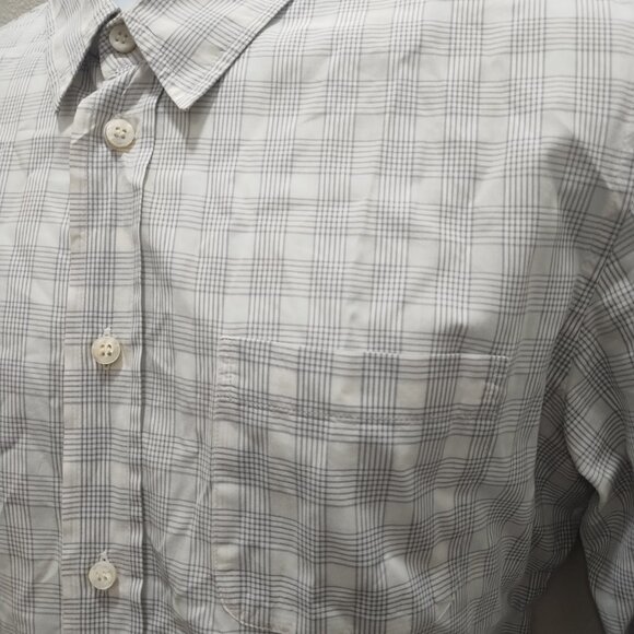 Bottega Veneta White and Grey Casual Button Down sz 50 Shirt size 46 (M) - Picture 6 of 8